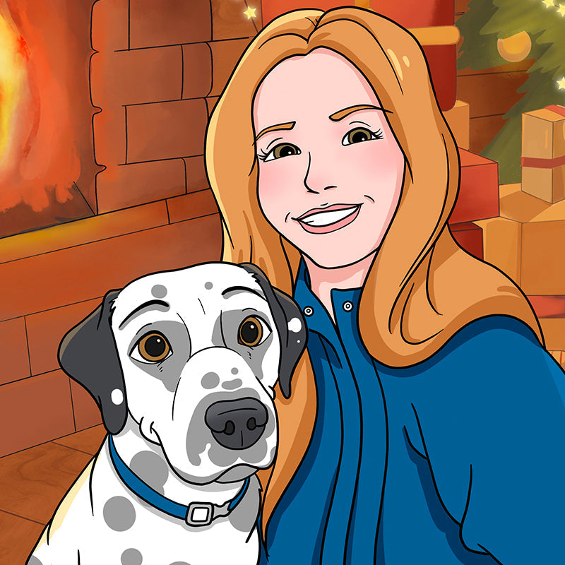 Custom Cartoon Pet Portrait Acrylic Plaque