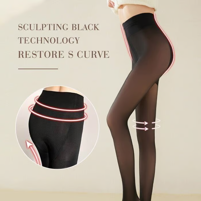 🔥LAST DAY 50% OFF🔥Flawless Legs Fake Translucent Warm Plush Lined Elastic Tights👖