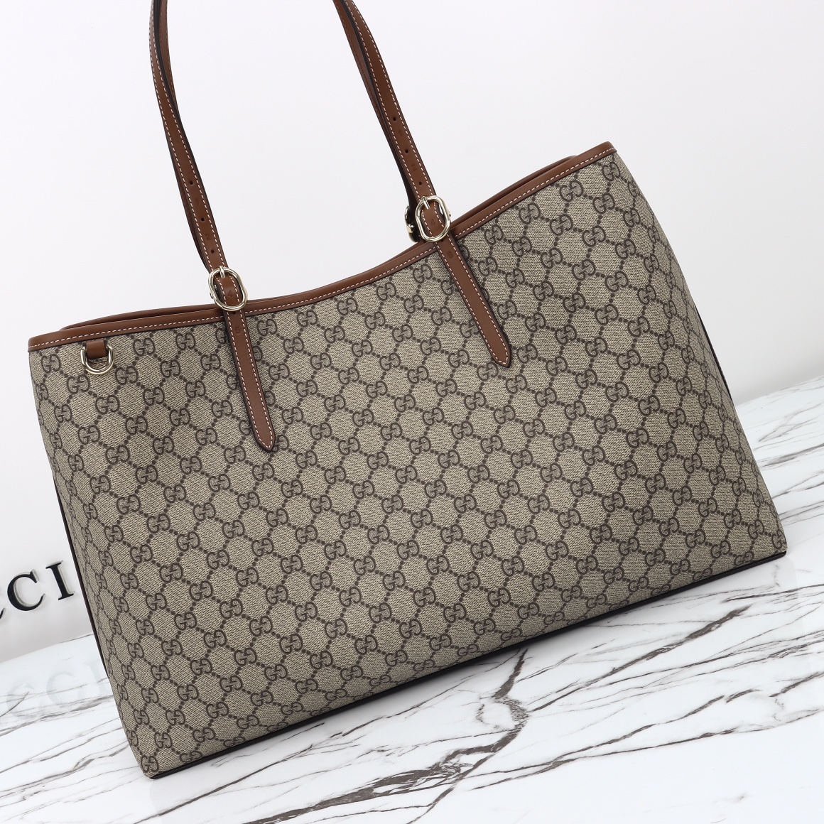 Gucci GG Emblem maxi tote bag ‎815212 FAD6L 9758