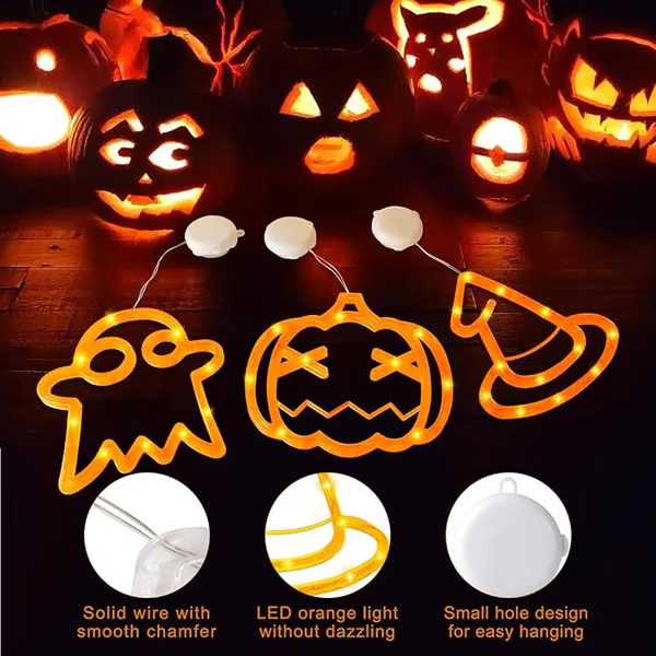 🌟On Sale🎃Halloween Decorations Window Lights with Suction Cups