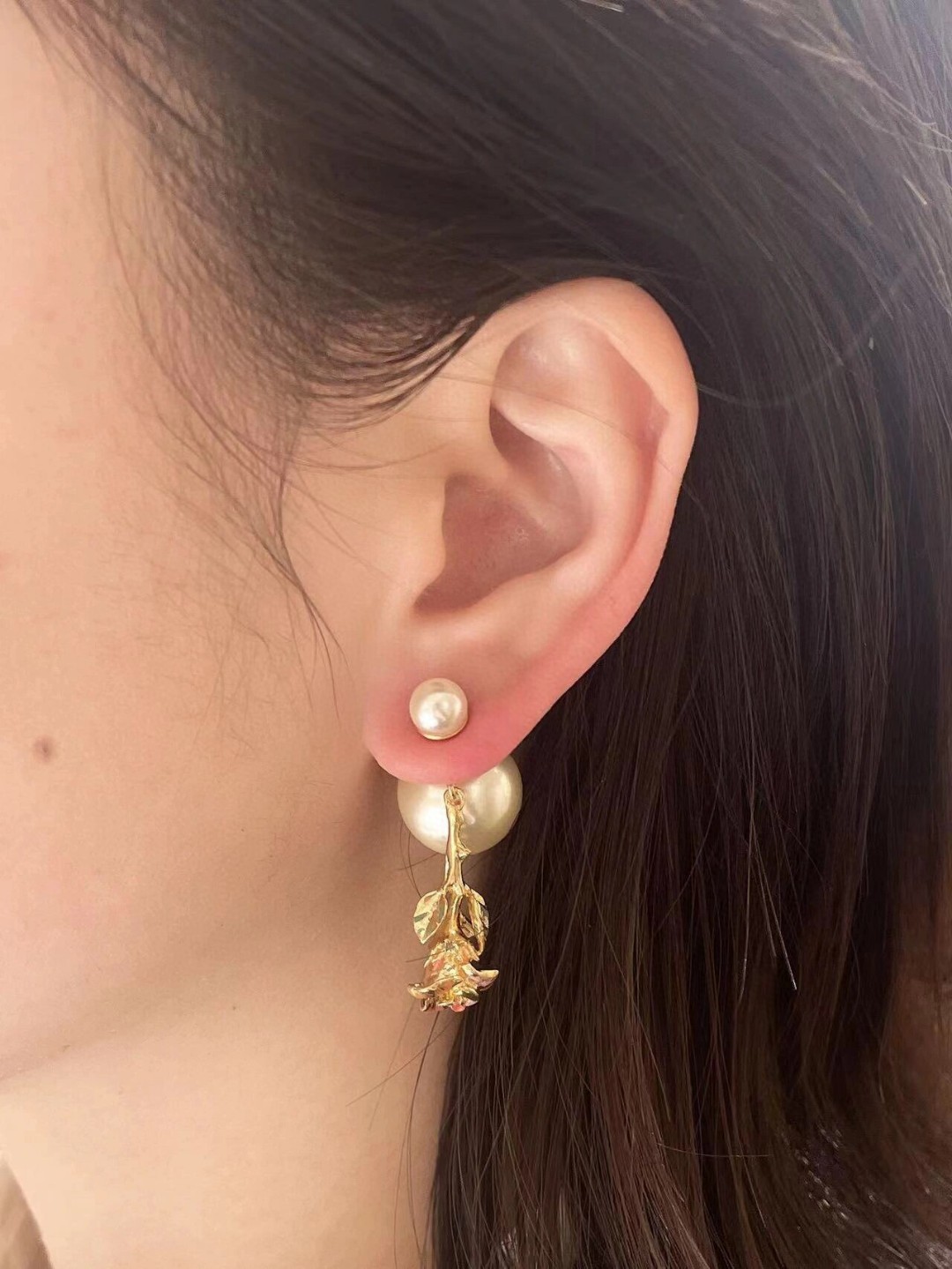 Dior Rose Earrings