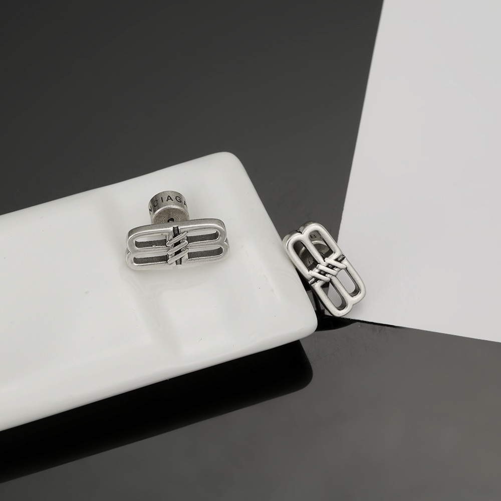 Balenciaga BB distressed earrings