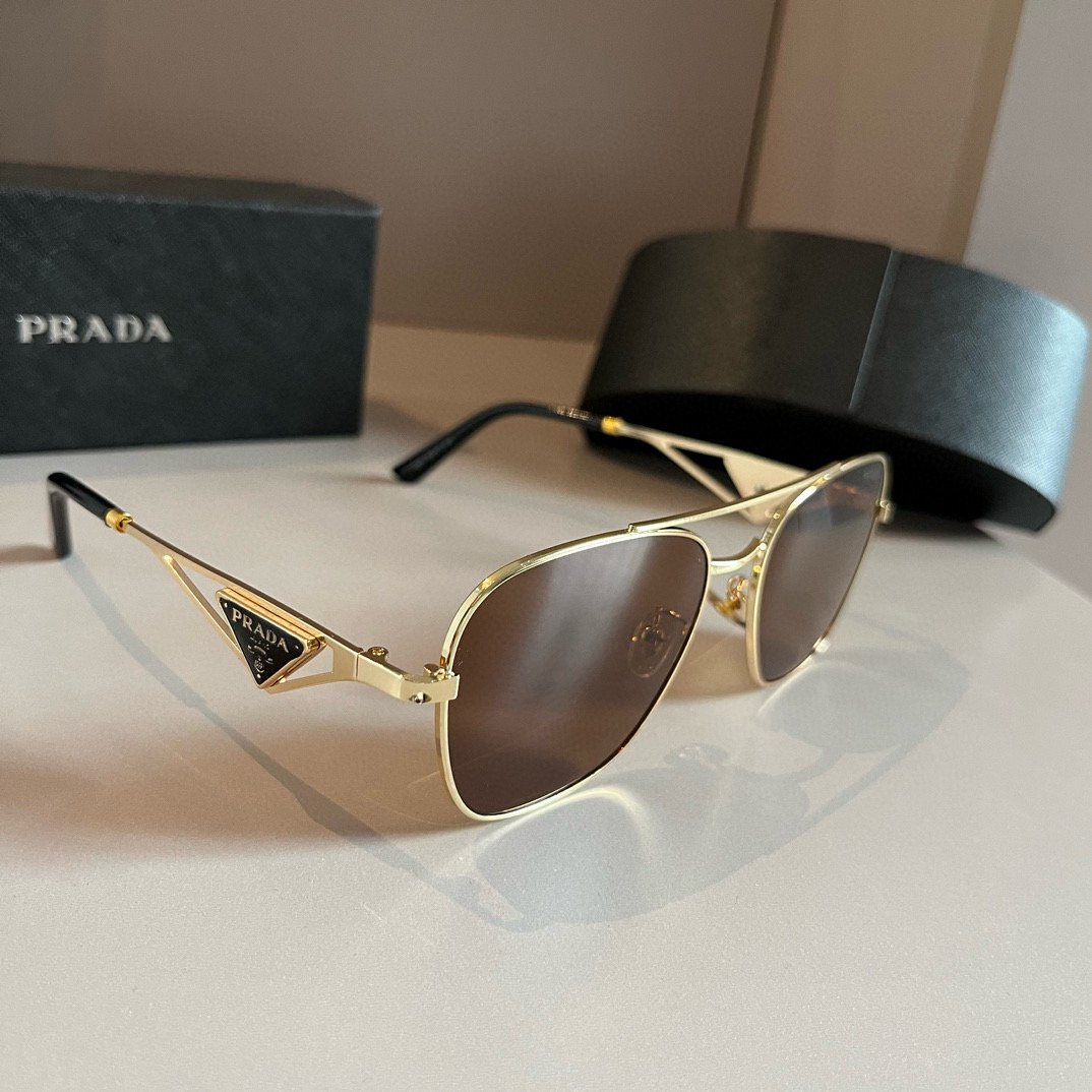Prada round frame sunglasses