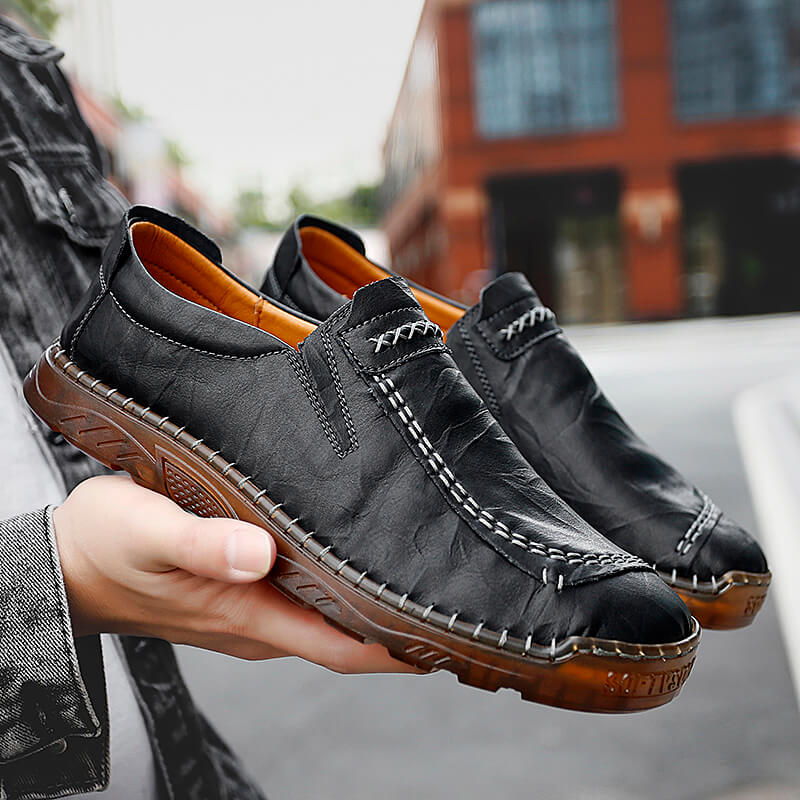 Men's Handmade Slip-on Casual Leather Shoes