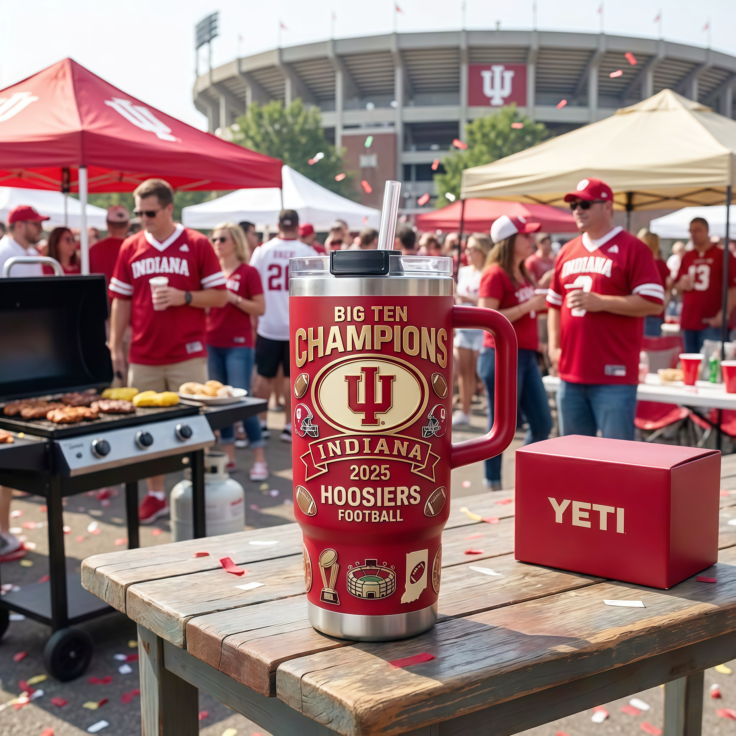 Indiana Hoosiers 2025 Big Ten Champions Limited Edition YETI Tumbler