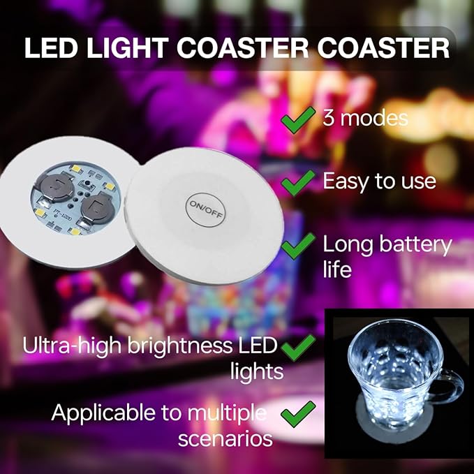 ✨✨LED Luminous Bottle Stickers and Coasters