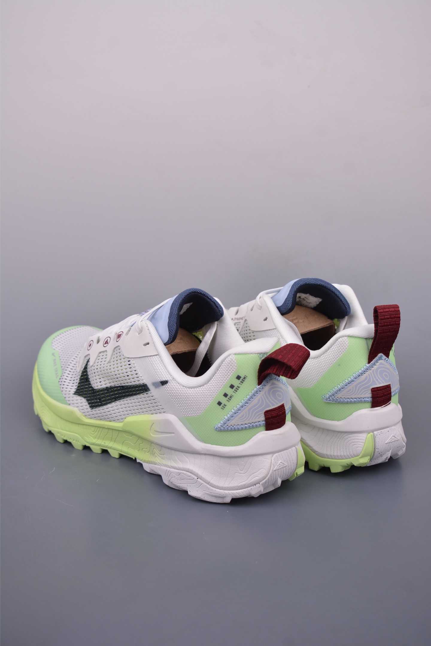 Nike Air React Terra Kiger 9 Running Shoes Gray Green DR2686-103