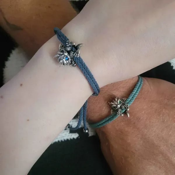 🔥Last day 69% OFF - 🐲🎁Cute Silver Dragon Bracelet