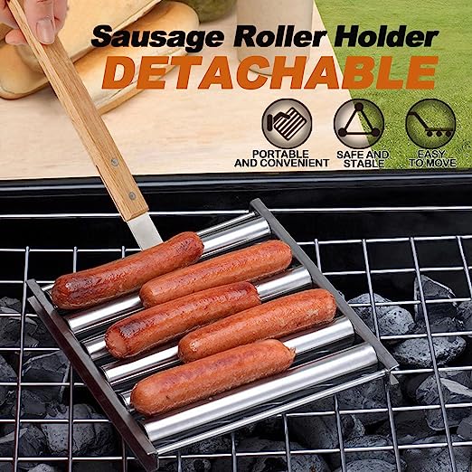 (🔥Last Day Promotion-SAVE 50% OFF)Stainless Steel Sausage Hot Dog Roller Rack-BUY 2 GET 10% OFF AND FREE SHIPPING