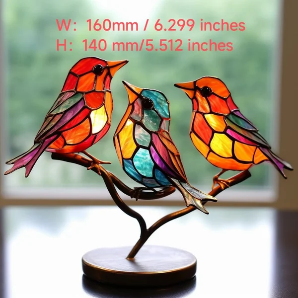 (🔥Last Day Promotion-SAVE 50% OFF) 🌈bird on Branch Series Alloy Desktop Decorations -BUY 2 GET 10% OFF & FREE SHIPPING