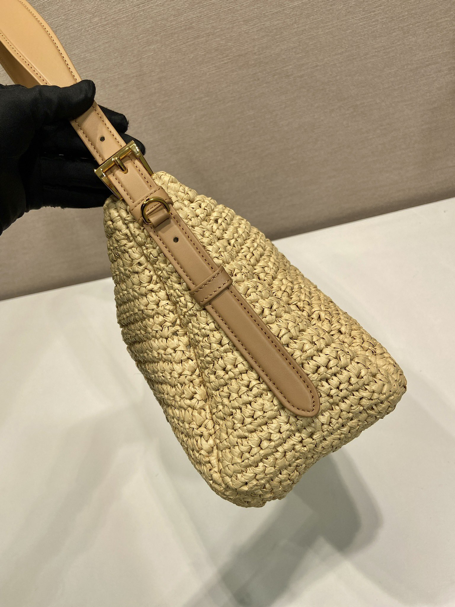 Prada Woven Large Shoulder Bag 1BC246
