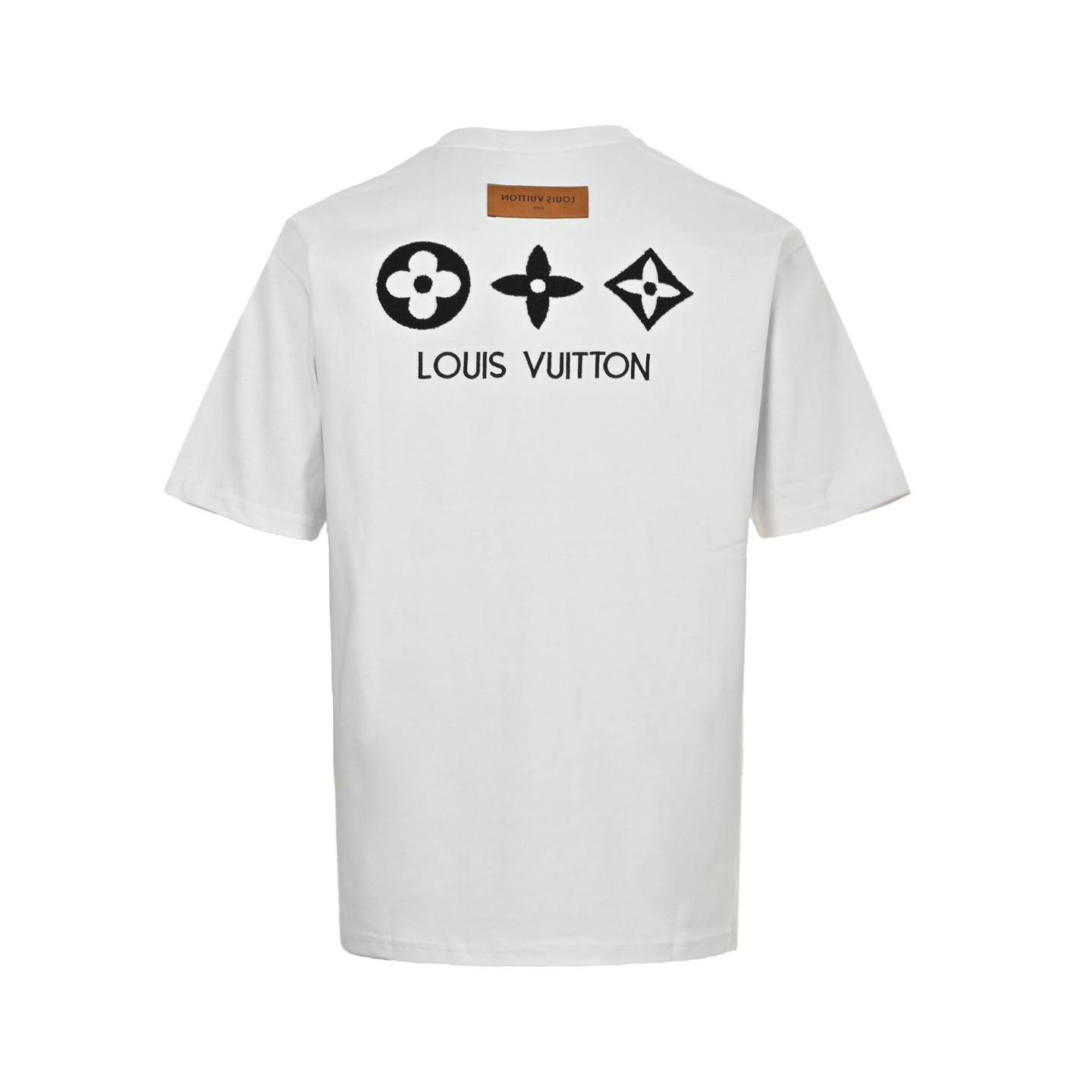 Louis Vuitton 25ss three flower slogan towel embroidered short sleeves