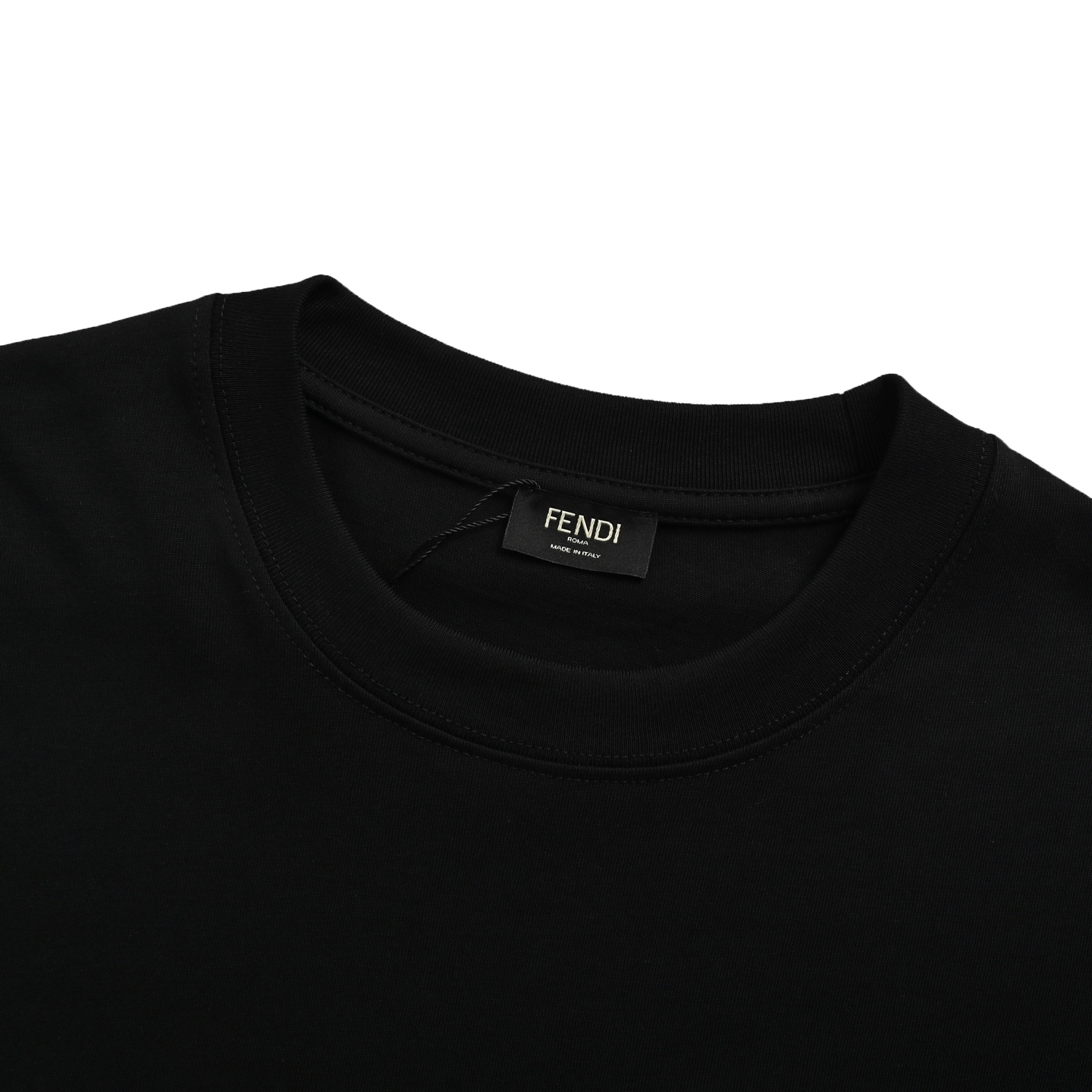 Fendi leather trim zip pocket short sleeve