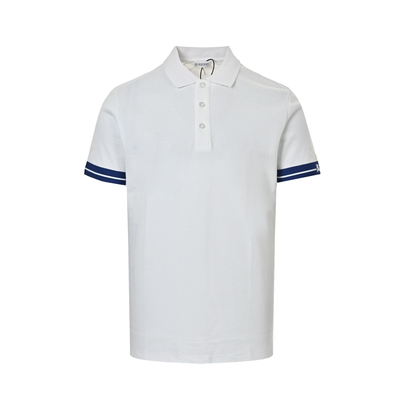 Burberry 24ss Warhorse Contrast Line Reverse Cuff Print Polo Short Sleeve