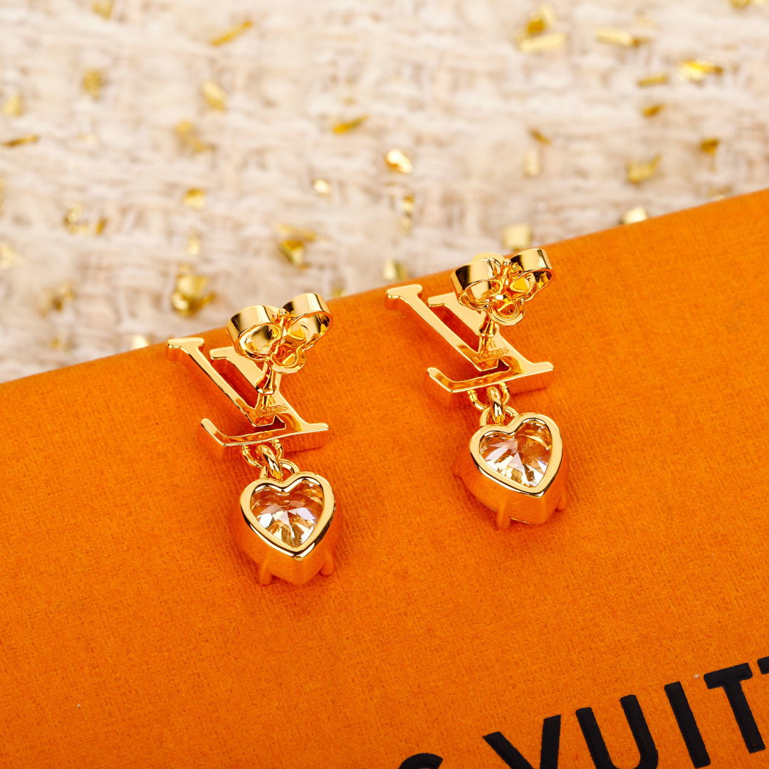 Louis Vuitton Heart Shaped Earrings