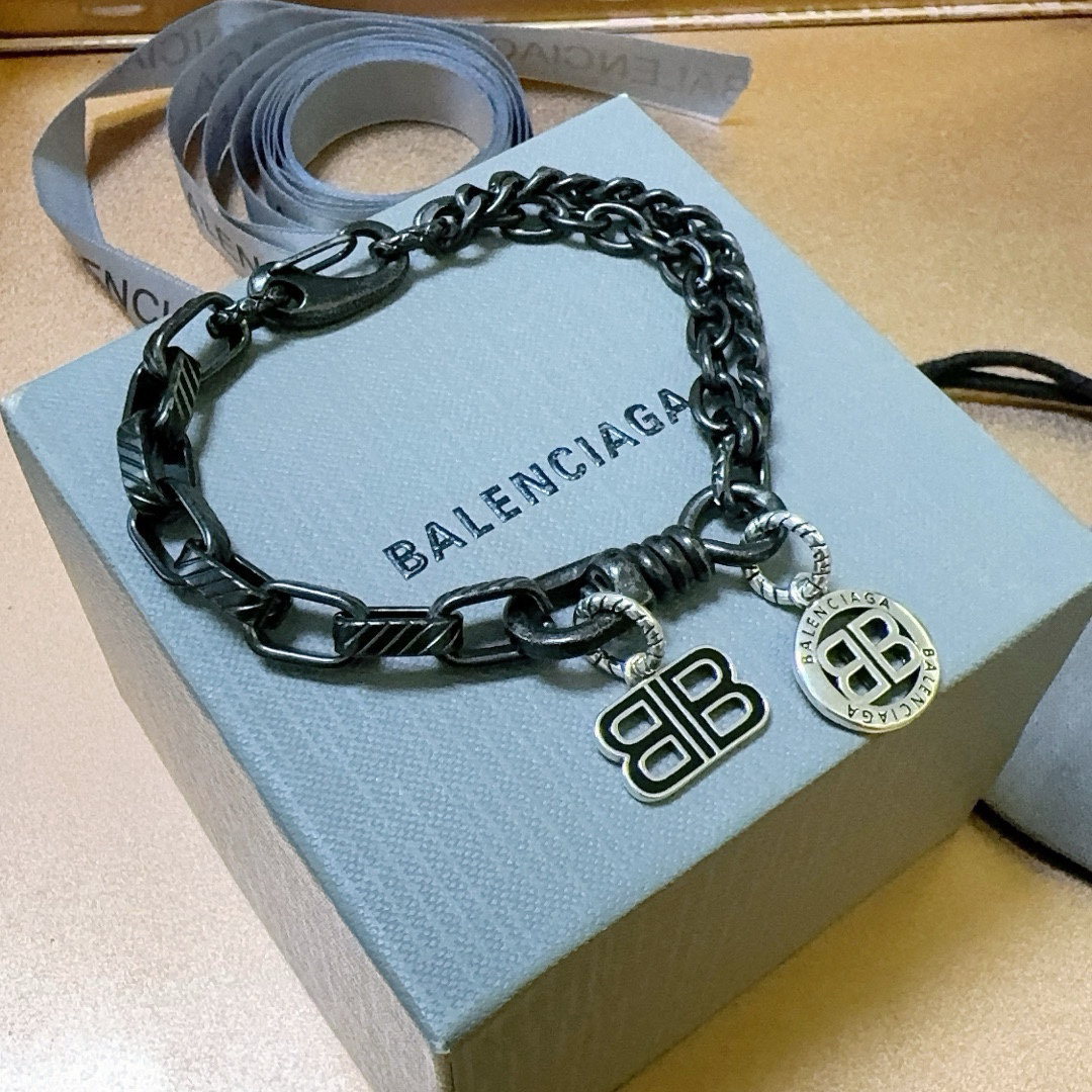 Balenciaga Chain Thai Silver Style Bracelet