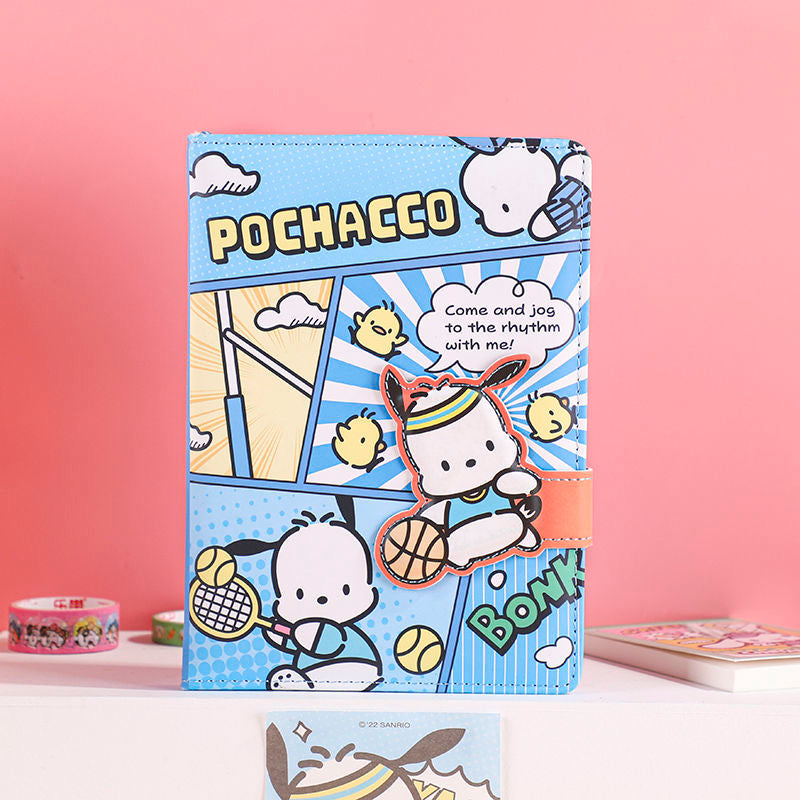 Sanrio Magnetic Clasp Notebook( B5, 6.9x9.8 Inches, 96 Lined Pages)|Diary Personal Journal for Women  Office School Supplies