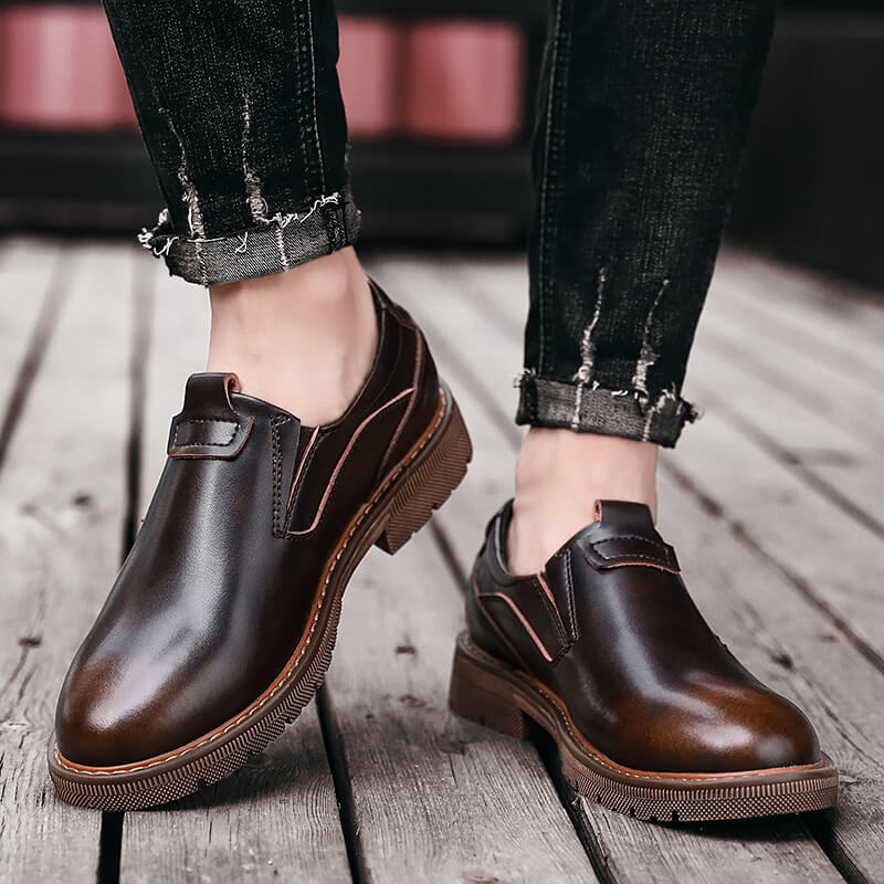 Men's Genuine Leather Slip-On Loafers
