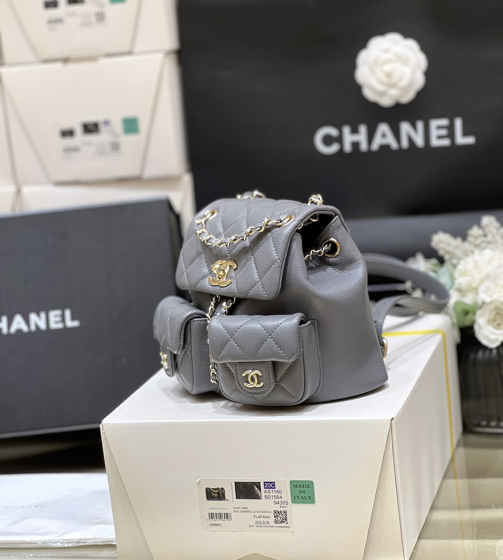 Chanel 24A duma double backpack 3787