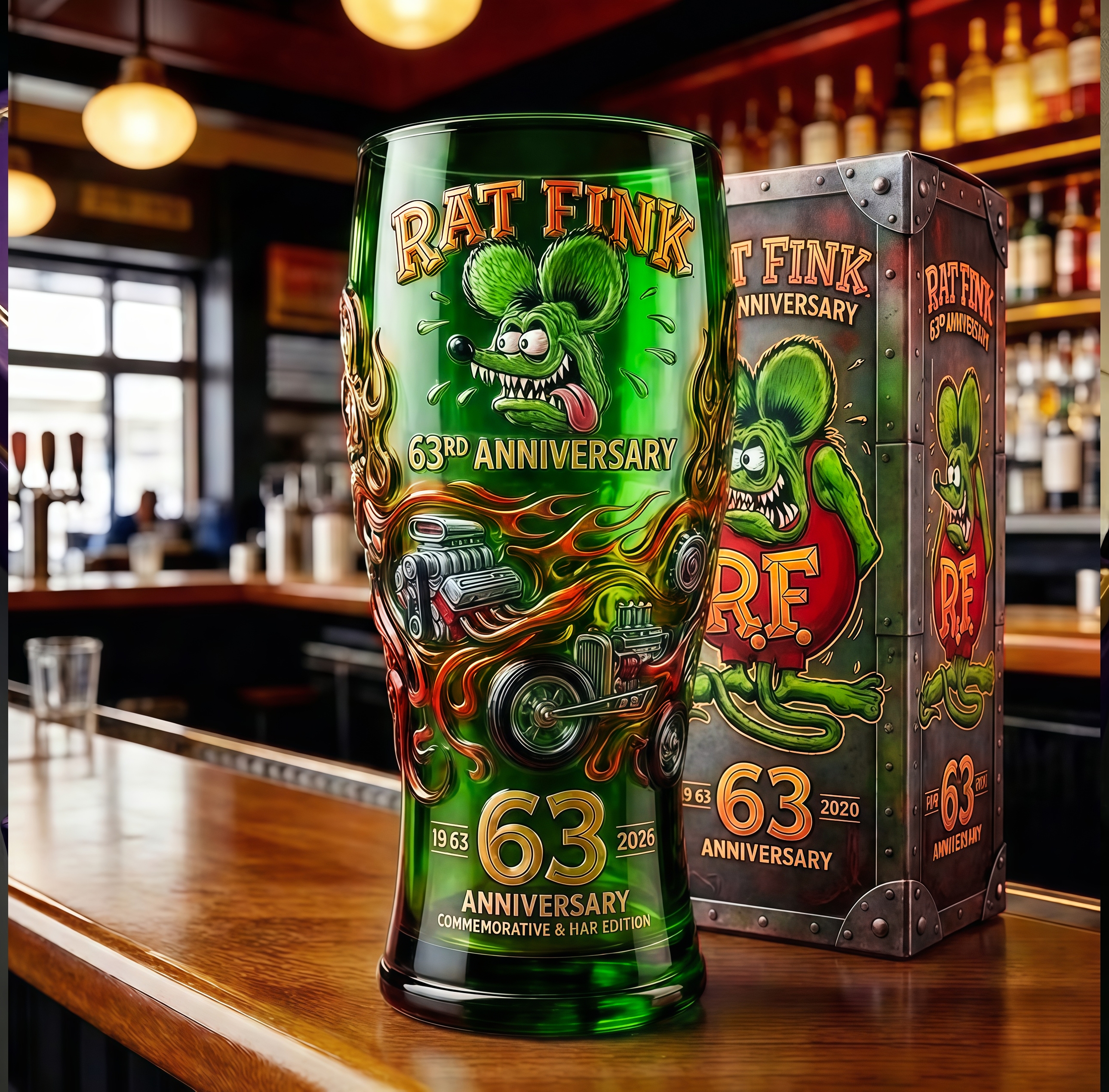 Rat Fink's 63 Years Anniversary Glass