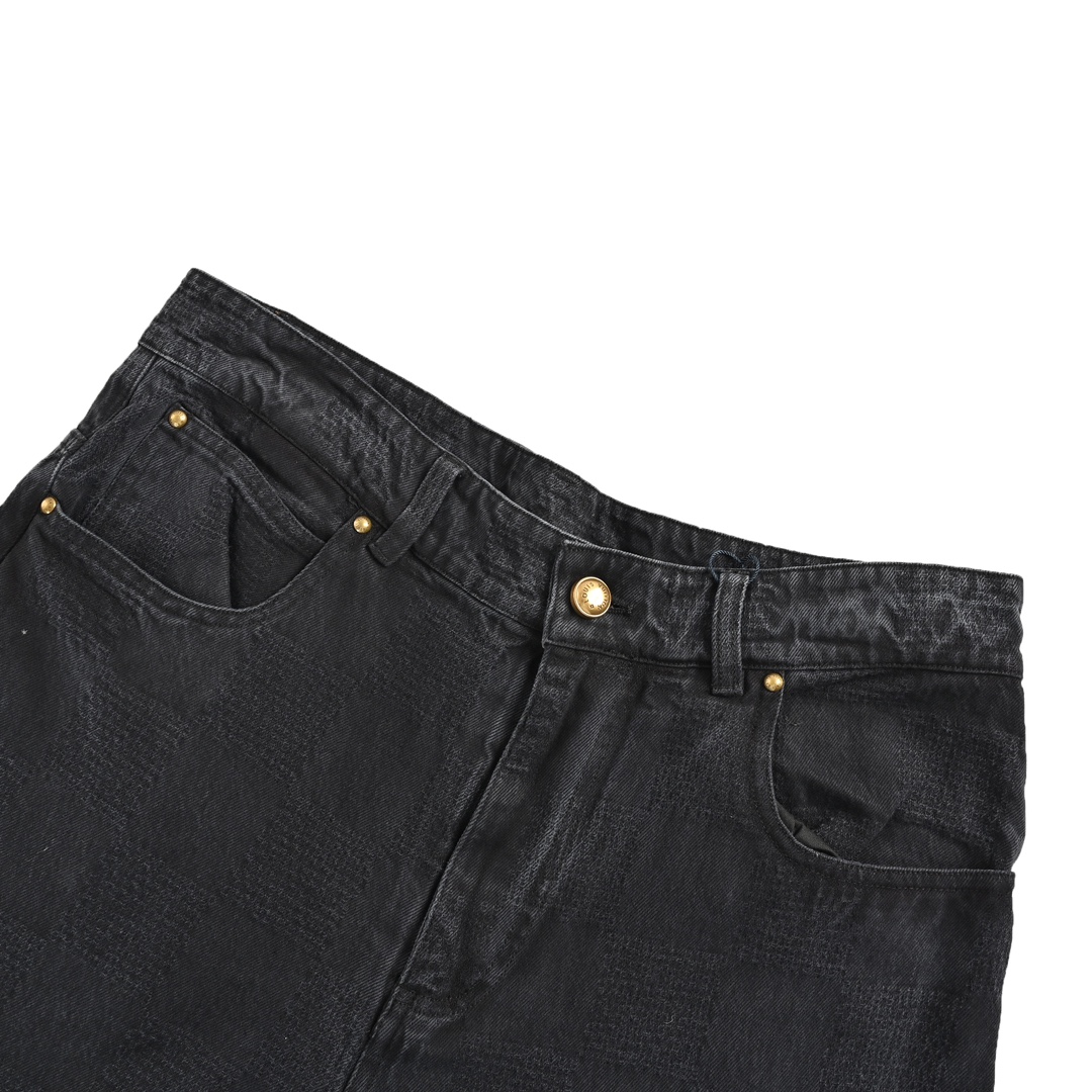 Louis Vuitton 24Fw Dark Checkerboard Jeans
