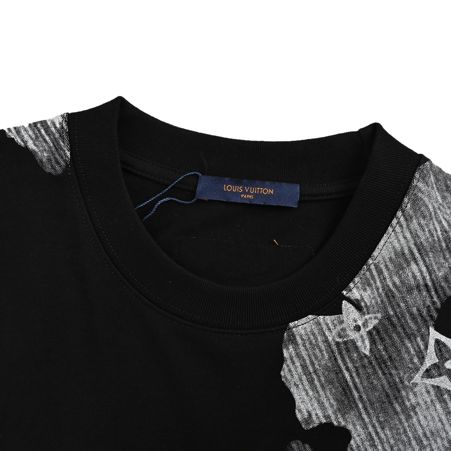 Louis Vuitton Ink Smudge Letter Printed Short Sleeves