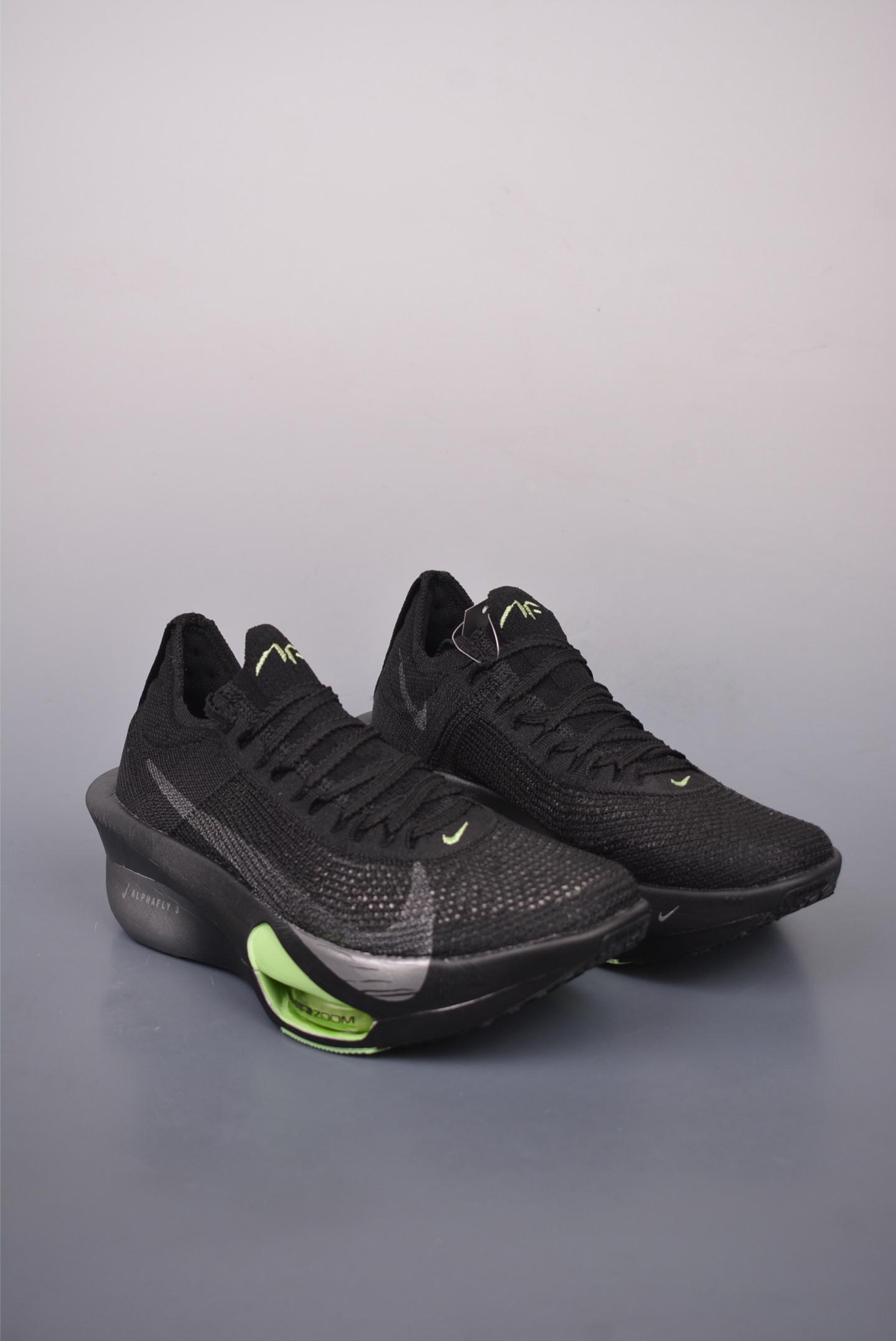 Nike Air Zoom Alphafly Next% 3 Proto Knitted Black and Green Gradient HV6350-001