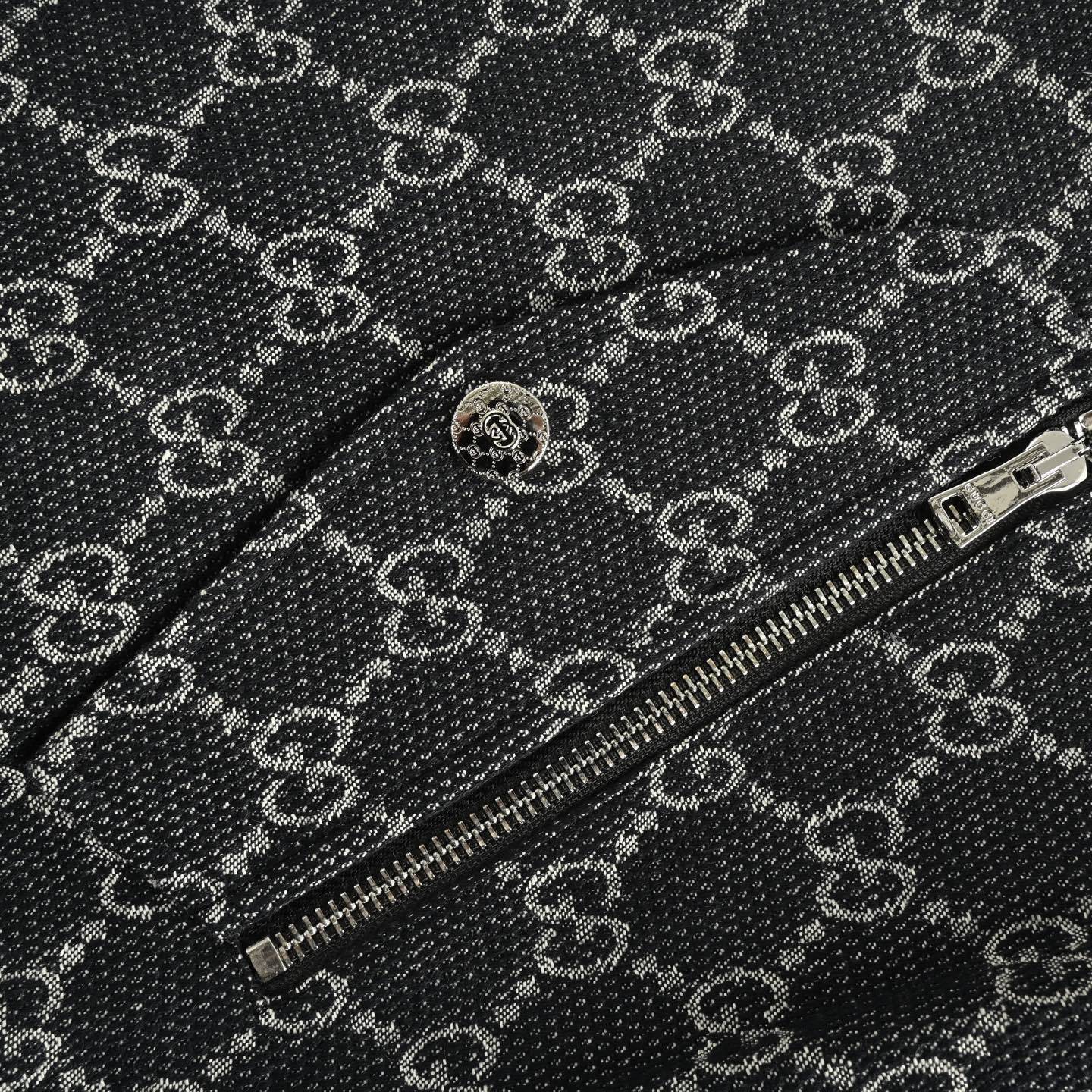 Gucci 25Fw Double G all-over jacquard webbing jacket
