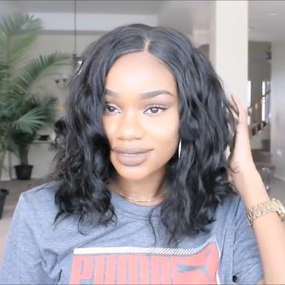 New Affordable Basic Cap Frontal Lace Wig Perfect For Summer!!! Wavy Bob