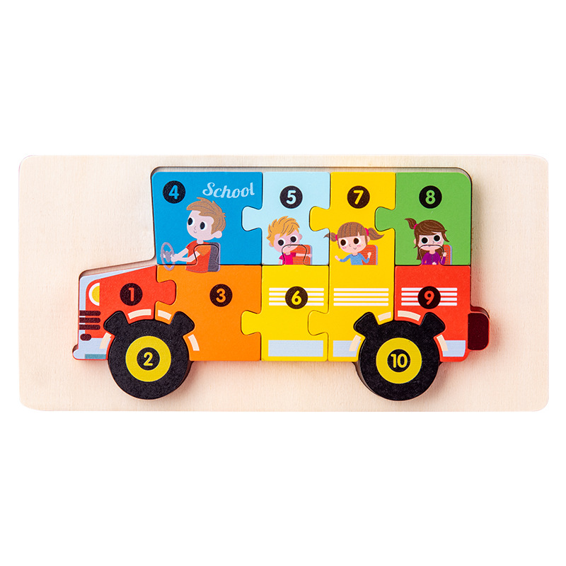 (🔥NEW YEAR HOT SALES 50% OFF)Three-dimensional wooden puzzle for children-BUY 2 GET 10% OFF