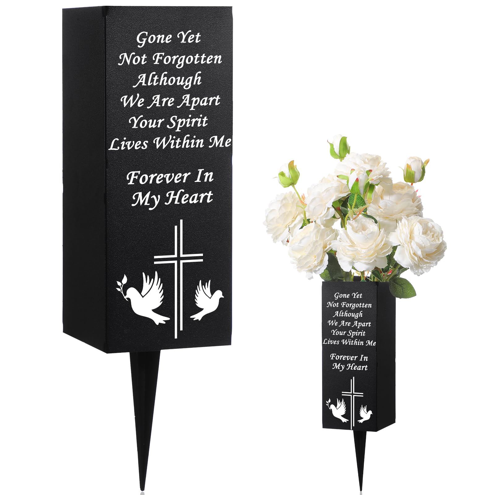 Paradise Metal Memorial Vase