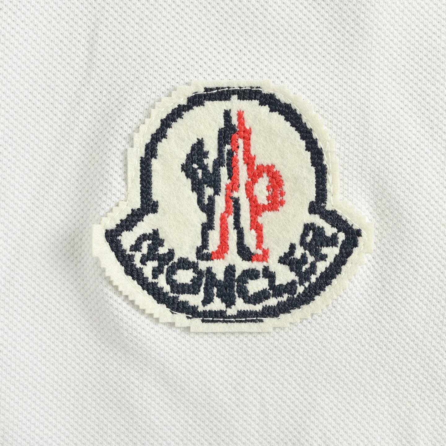 Moncler 25ss embroidered logo polo short sleeve