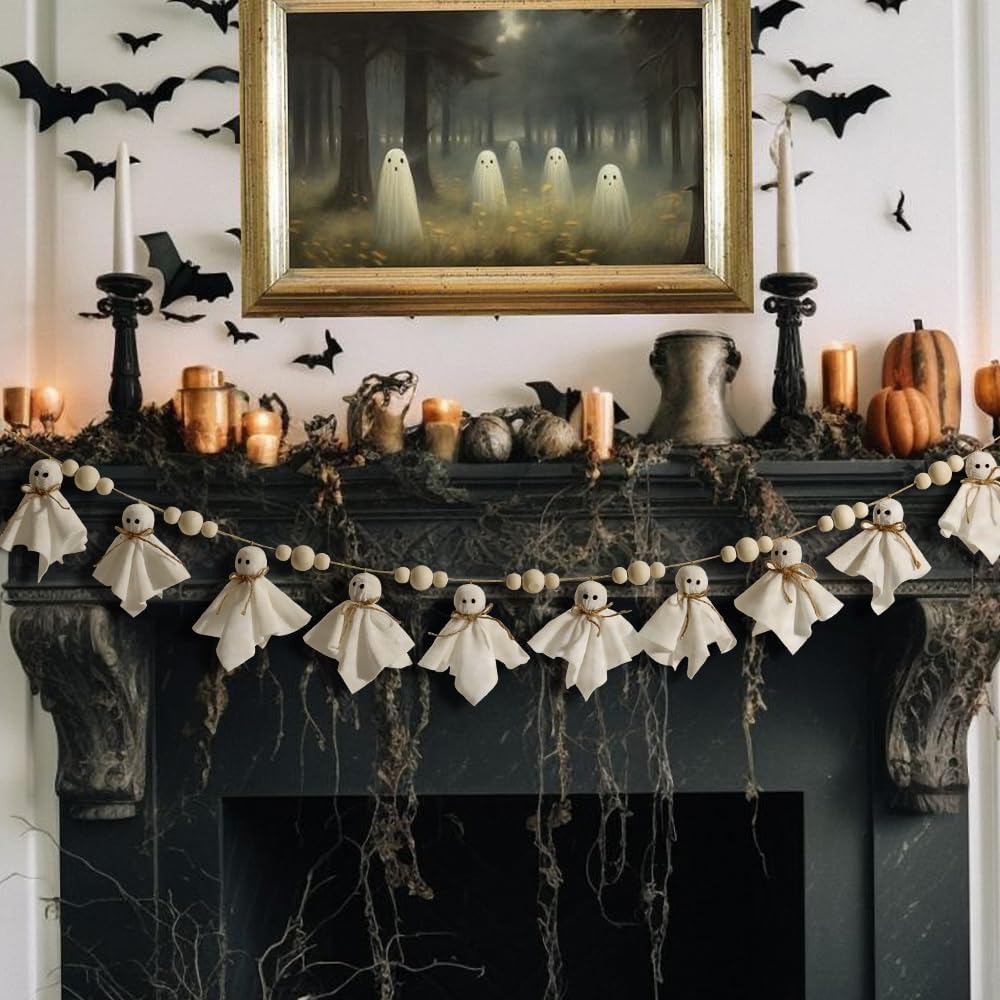 💥ON SALE💥Halloween Ghost with Wooden Beads Garlands