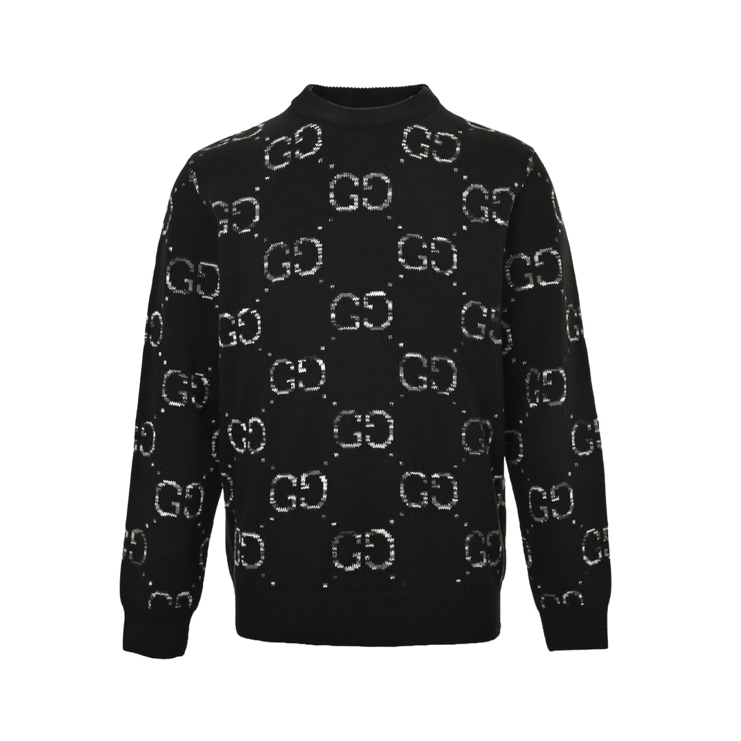Gucci 24Fw Classic Interlocking G Jacquard Crew Neck Sweater