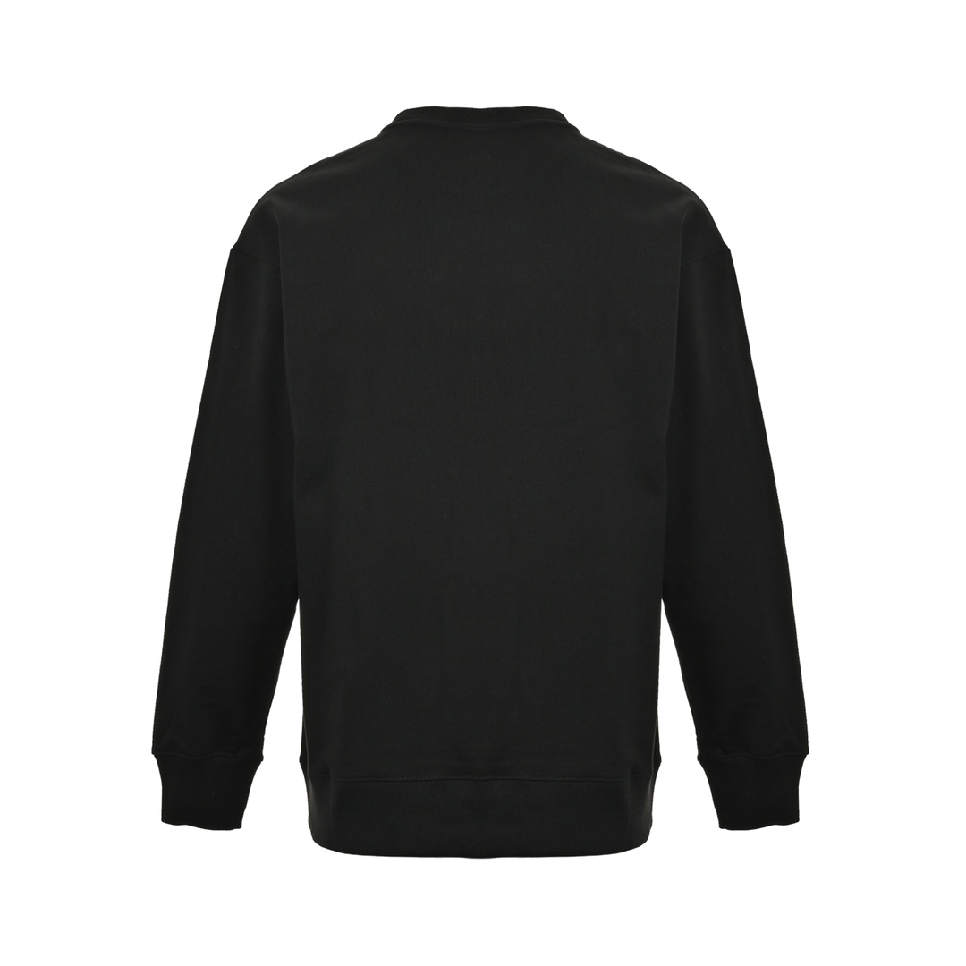 Prada 24Fw ink-splashed triangle logo print crewneck sweatshirt