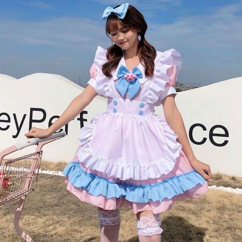 Bow Ruffle Maid Lolita Princess Dress