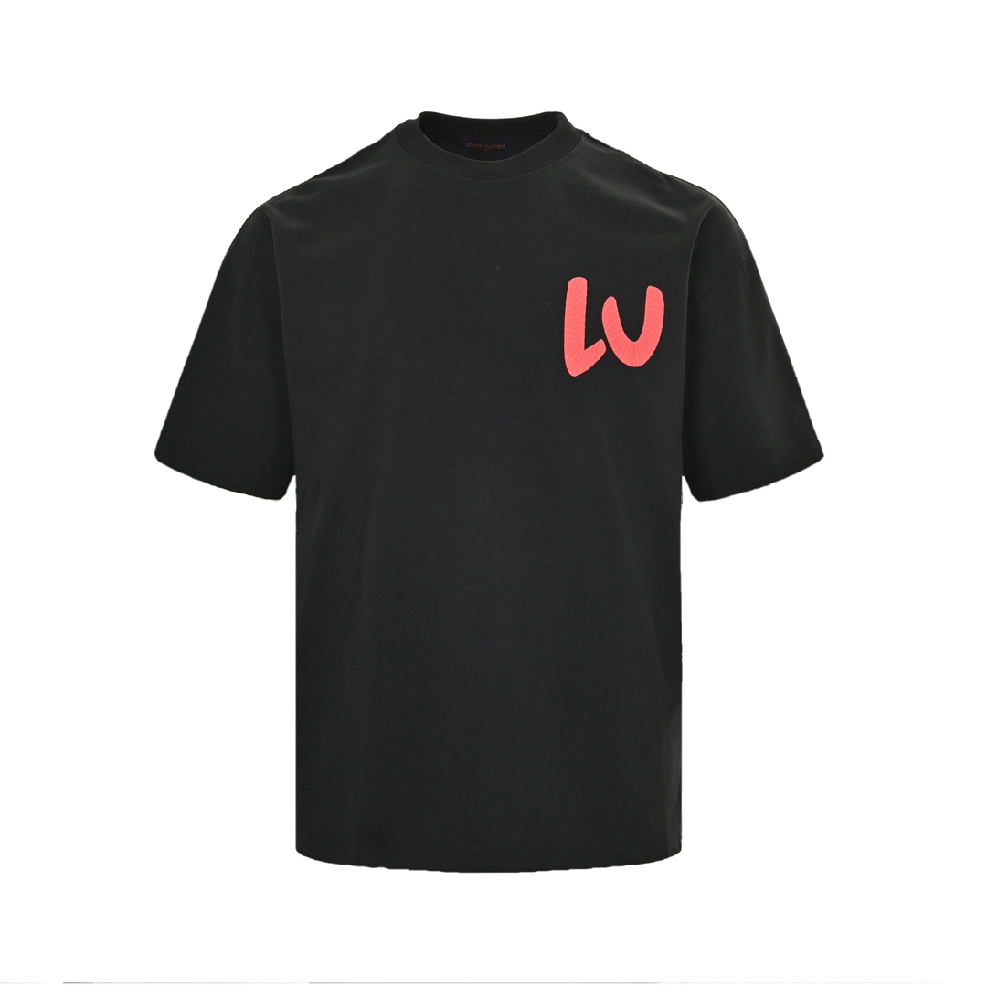 Louis Vuitton 24ss rainbow logo 3D foam print short sleeves