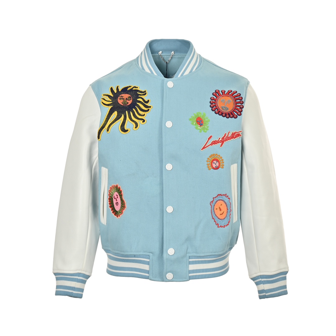 Louis Vuitton 24Fw Yayoi Kusama Sunfish Baseball Jacket