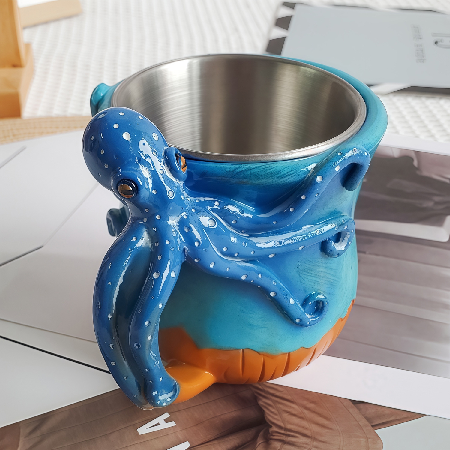 Bestselling Handmade Octopus Mug - Resin Craft Ornament, Creative Design