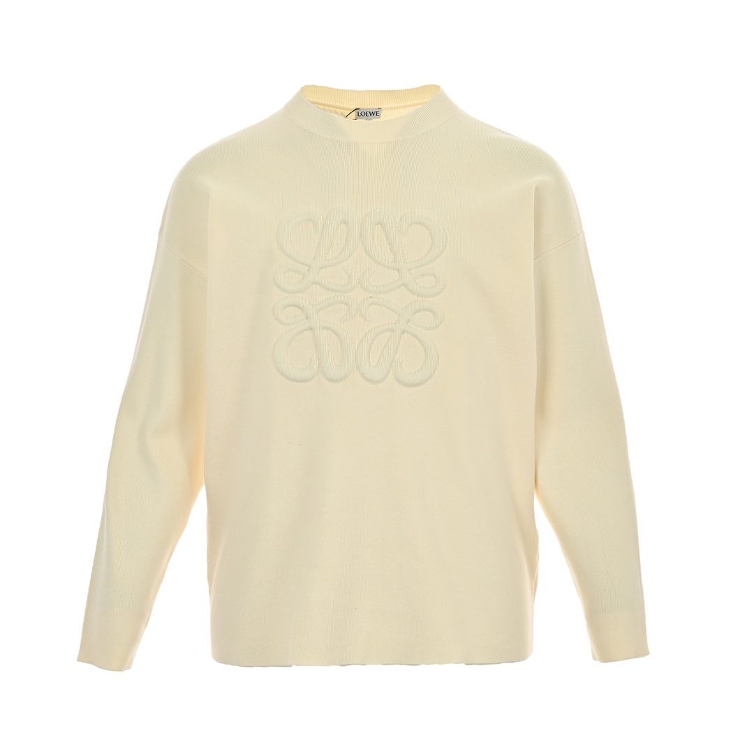 Loewe 24Fw Embossed Anagram Crew Neck Sweater