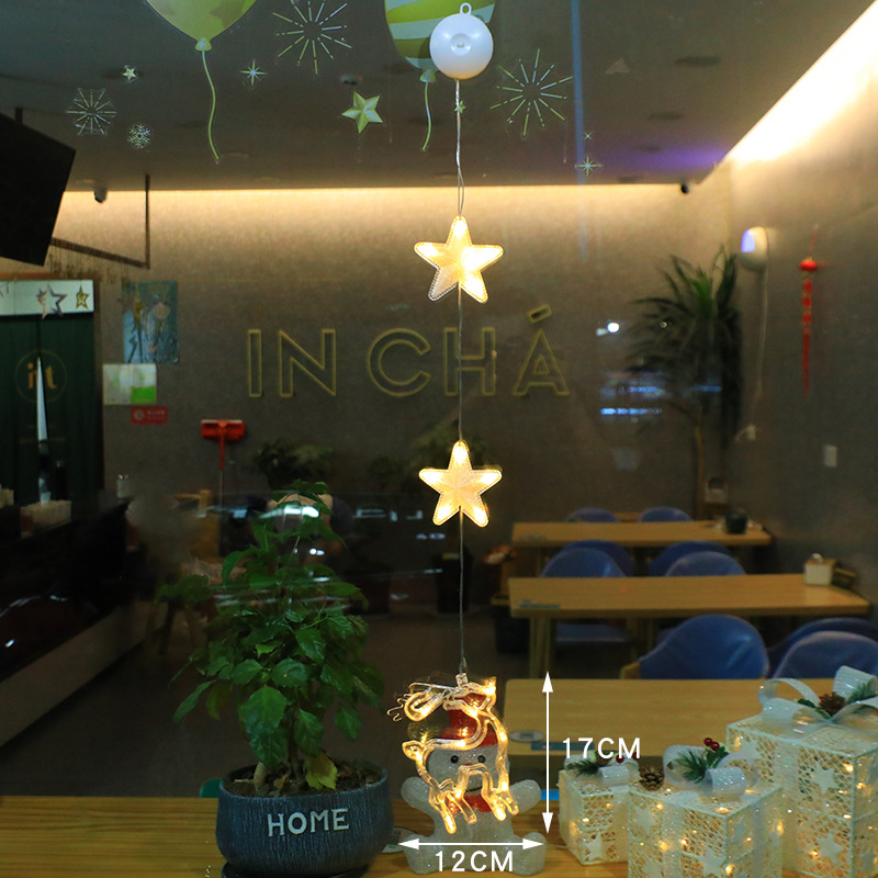 LED Decorative Light Christmas Suction Lamp Creative Light (3 pieces)