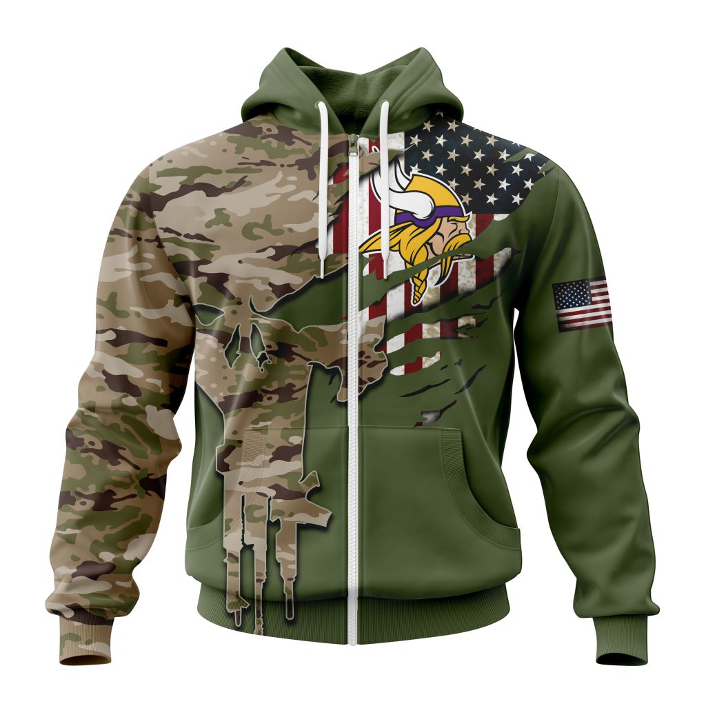 MINNESOTA VIKINGS HOODIE VETERANS DAY