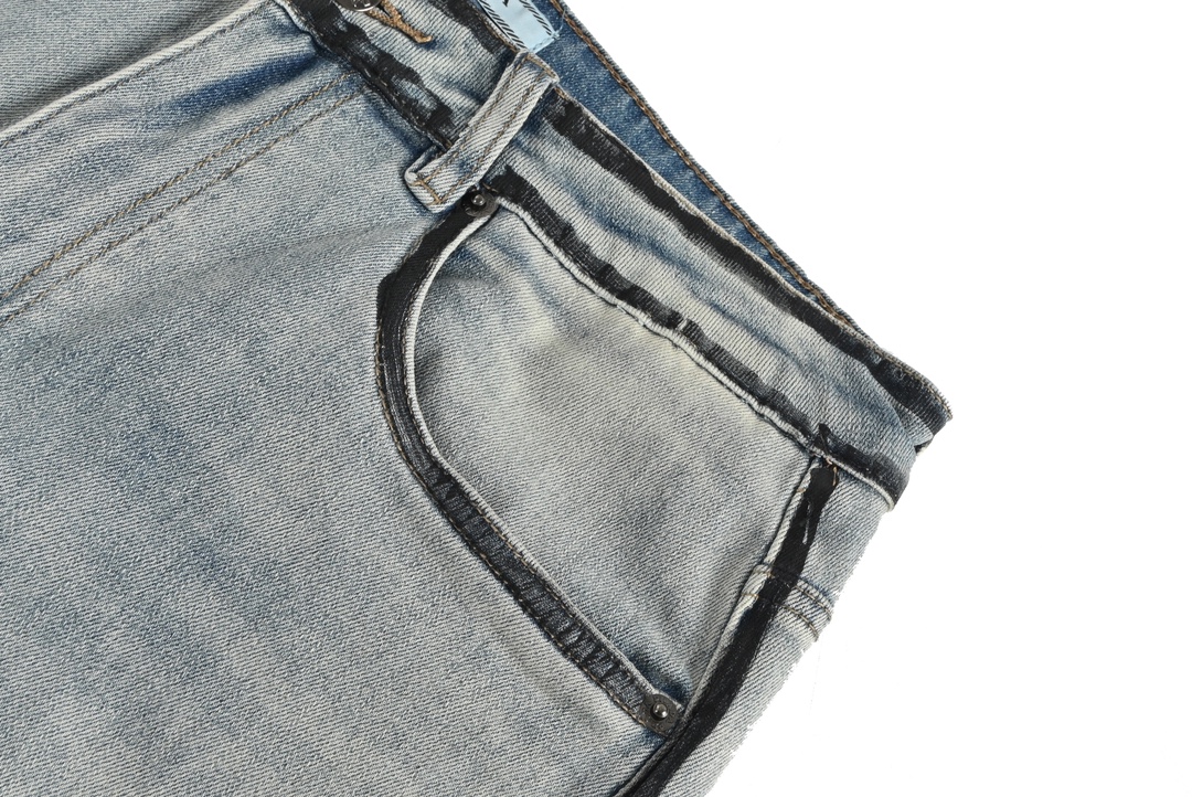 Prada Back Sketch Triangle Logo Jeans