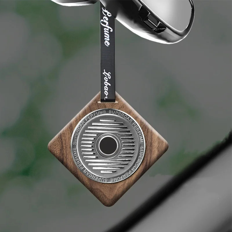 Walnut Aromatherapy Pendant Long-lasting Light Fragrance Car Diffuser Pendant High-end