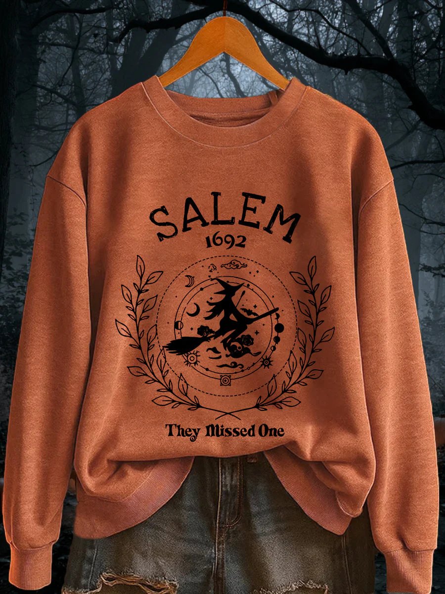 🔥Buy 3 Get 10% Off🔥Women's Funny Halloween Witch Salem 1692 They Missed One Sweatshirt