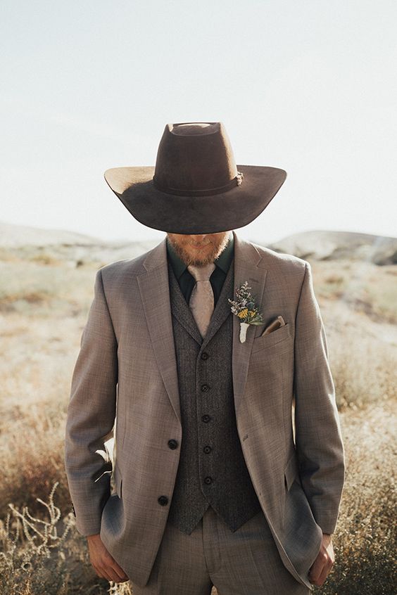 Men's Western Casual Long Sleeve Gray Stripe Print Jacket Blazer