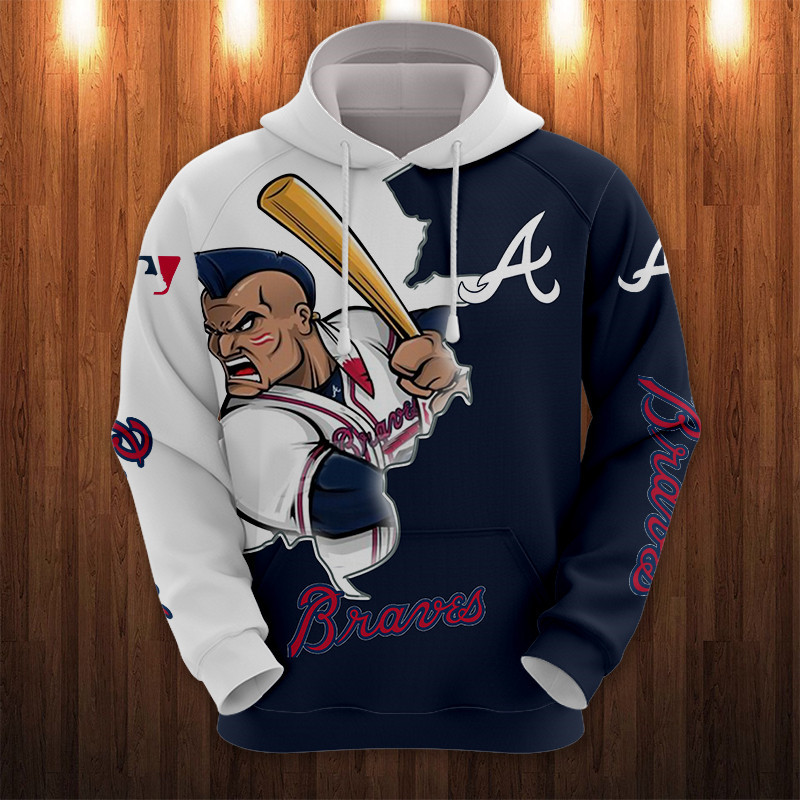 ATLANTA BRAVES HOODIES 3D MASCOT DESIGN