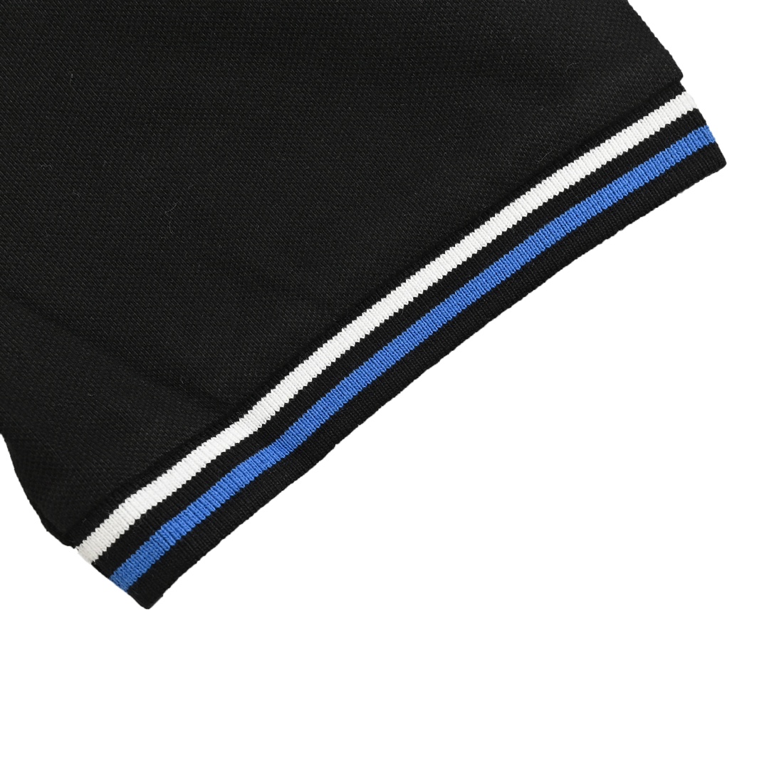 Fendi 24ss collar FF embroidered ribbon Polo short sleeve