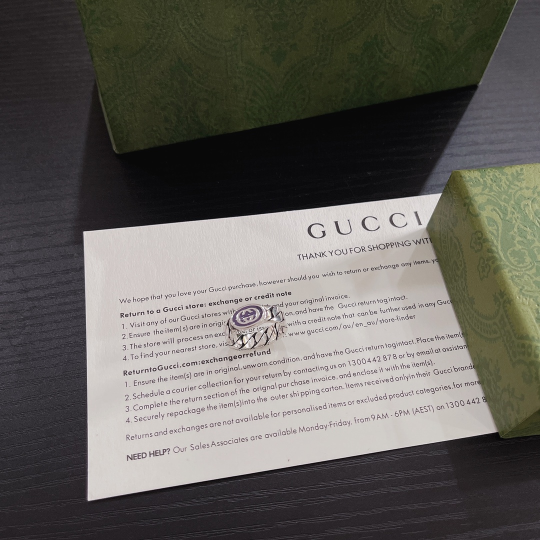 Gucci Purple Braided Ring
