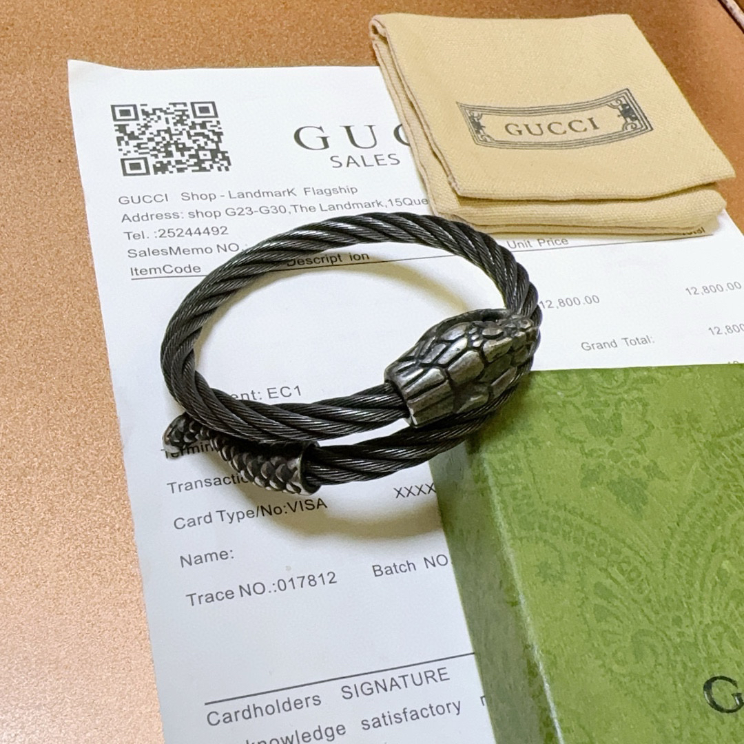 Gucci Wire Rope Snake Head Bracelet
